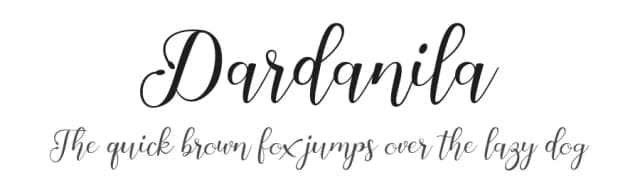 Dardanila by Utopia 19 — Script Handwritten Font