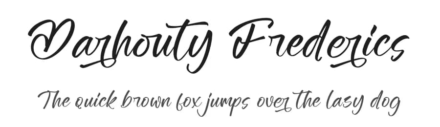 Darhouty Frederics by Letterena Studios — Script Handwritten Font