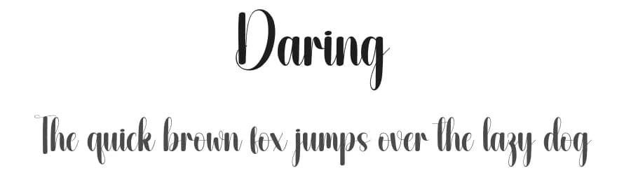 Daring by Andi Moz — Script Handwritten Font