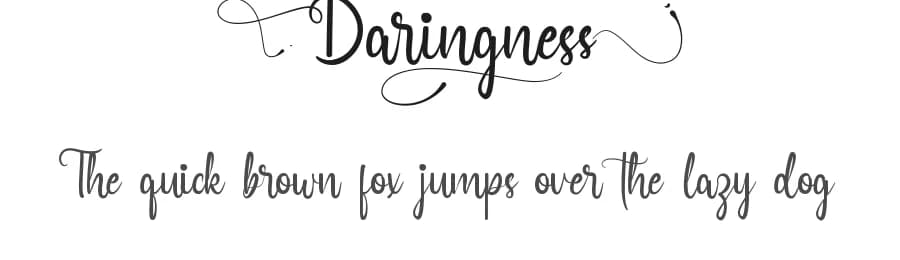 Daringness by VinType — Script Handwritten Font