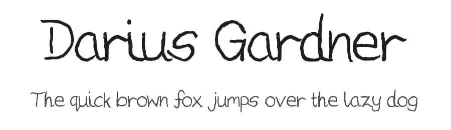 Darius Gardner by Darius Gardner — Script Handwritten Font