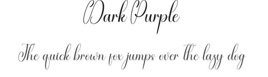 Dark Purple by Andi Moz — Script Handwritten Font