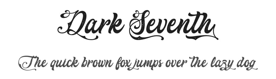 Dark Seventh by Typhoon Type - Suthi Srisopha — Script Handwritten Font