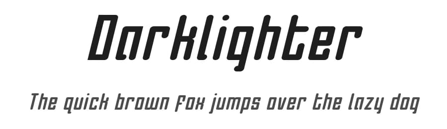 Darklighter by Iconian Fonts — Sans Serif Font