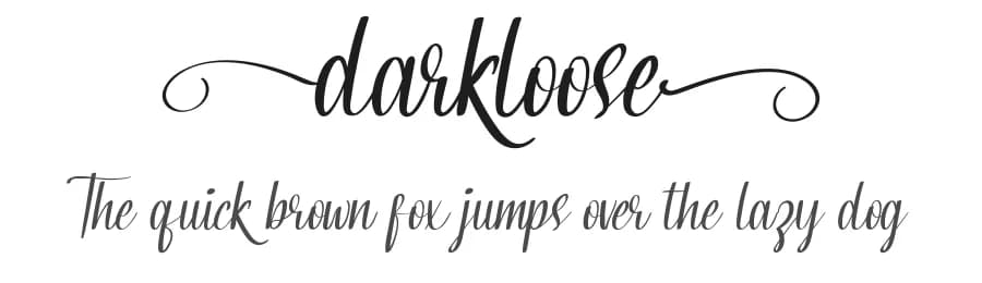Darkloose by Calligraphy Fonts — Script Handwritten Font