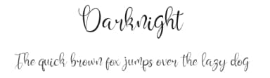 Darknight by Kateeng Ciu — Script Handwritten Font — thumbnail 1
