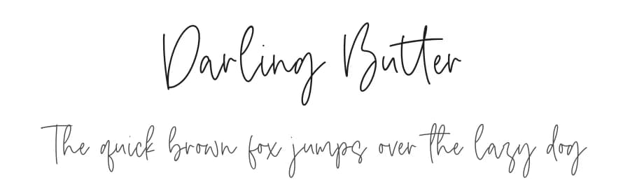 Darling Butter by Timur Type — Script Handwritten Font