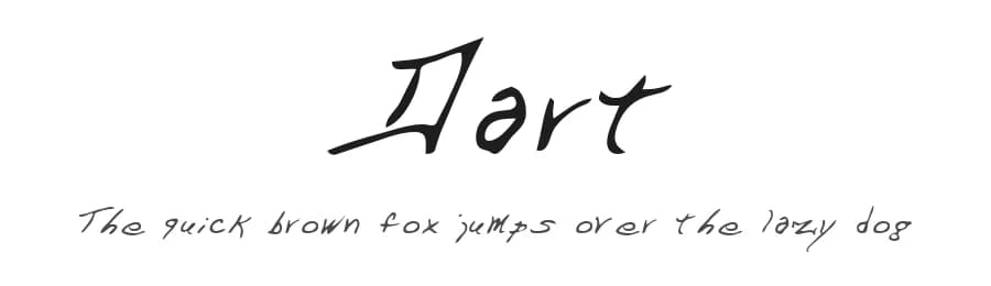 Dart — Script Handwritten Font