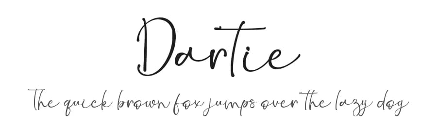 Dartie by Alif Ryan Zulfikar — Script Handwritten Font