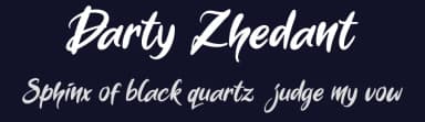 Darty Zhedant by starinkbrush — Script Handwritten Font — thumbnail 2