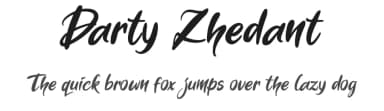 Darty Zhedant by starinkbrush — Script Handwritten Font — thumbnail 1