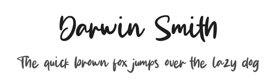 Darwin Smith by MJType — Script Handwritten Font