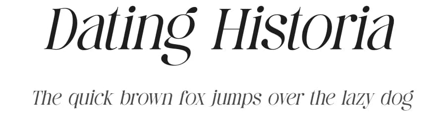 Dating Historia by ToniStudio — Serif Font