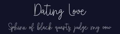 Dating Love by Endri Sulistyawan — Script Handwritten Font — thumbnail 2