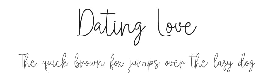 Dating Love by Endri Sulistyawan — Script Handwritten Font