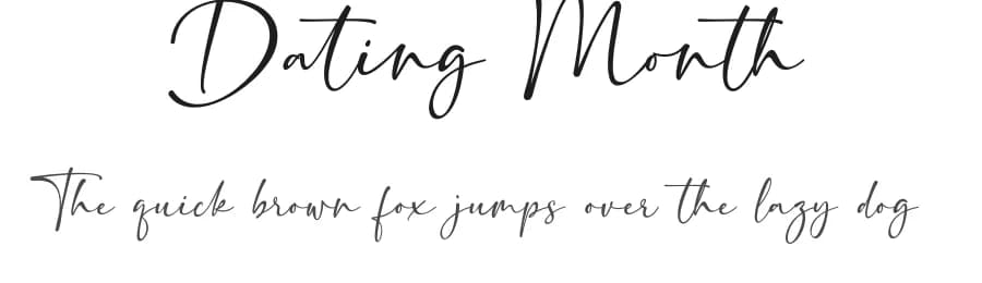 Dating Month by Sronstudio — Script Handwritten Font