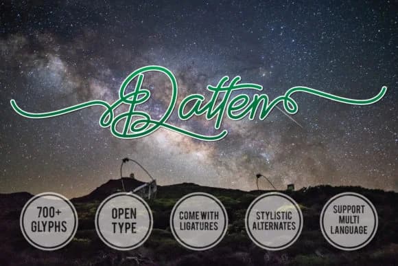 Datten Font by Great's St — Script Handwritten Font