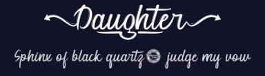 Daughter by Calligraphy Fonts — Script Handwritten Font — thumbnail 2