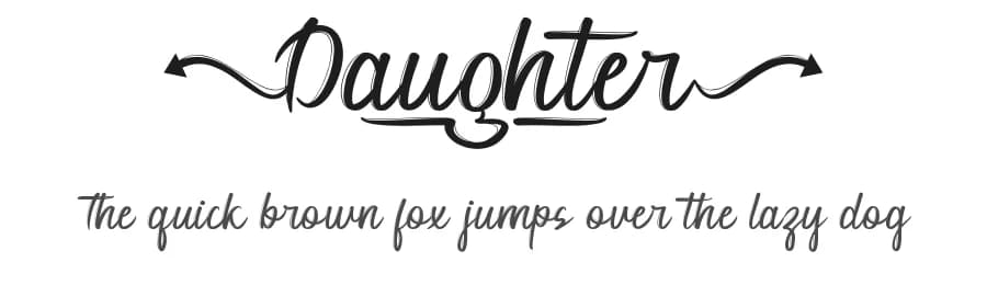 Daughter by Calligraphy Fonts — Script Handwritten Font