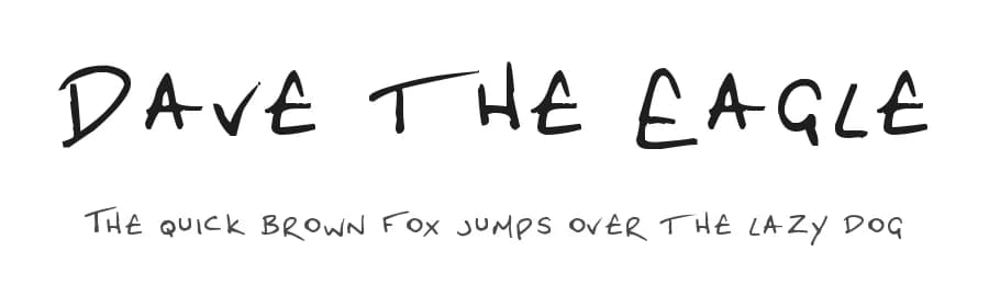 Dave the Eagle by FontPanda — Script Handwritten Font