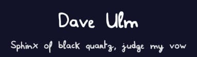 Dave Ulm by David Ulm — Script Handwritten Font — thumbnail 2