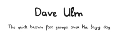 Dave Ulm by David Ulm — Script Handwritten Font — thumbnail 1