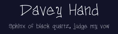 Davey Hand by Dave Costine — Script Handwritten Font — thumbnail 2
