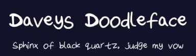 Daveys Doodleface by Davey D. Doodlebug — Script Handwritten Font — thumbnail 2