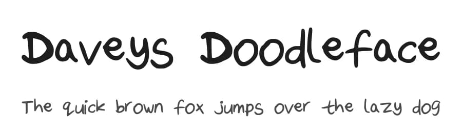 Daveys Doodleface by Davey D. Doodlebug — Script Handwritten Font