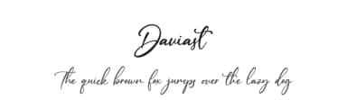 Daviast by Kong Font — Script Handwritten Font — thumbnail 1