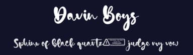 Davin Boys by Kong Font — Script Handwritten Font — thumbnail 2