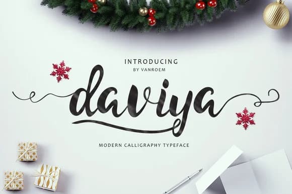 Daviya Font by VanRoem — Script Handwritten Font — preview 1