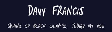 Davy Francis by Davy Francis — Script Handwritten Font — thumbnail 2