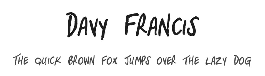 Davy Francis by Davy Francis — Script Handwritten Font