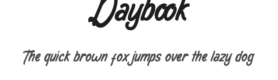 Daybook by Noah Type — Script Handwritten Font