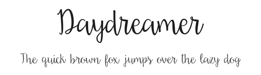 Daydreamer by Emily Spadoni — Script Handwritten Font