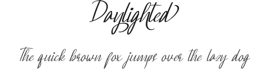 Daylighted by Calligraphy Fonts — Script Handwritten Font