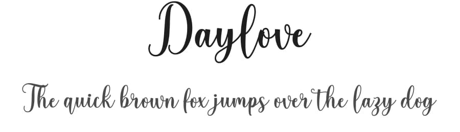 Daylove by Makashi — Script Handwritten Font