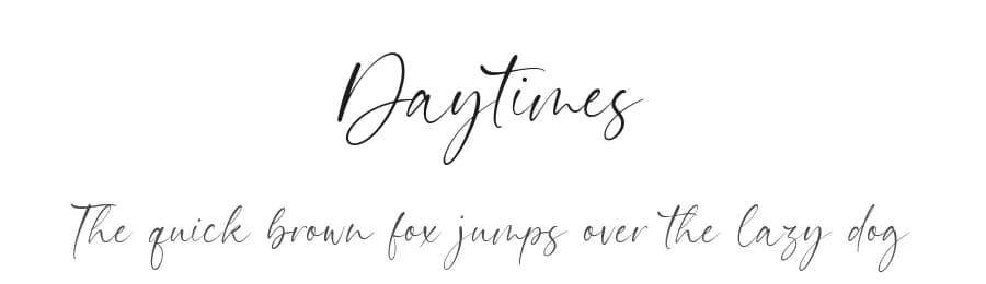 Daytimes by Timur Type — Script Handwritten Font