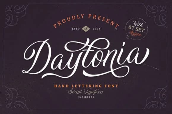 Daytonia Font by saridezra — Script Handwritten Font