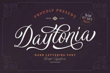 Daytonia Font by saridezra — Script Handwritten Font — thumbnail 1