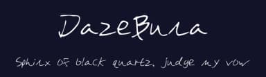 DazeBuna by Dracowolf — Script Handwritten Font — thumbnail 2