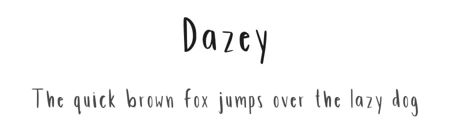 Dazey by Amber — Script Handwritten Font