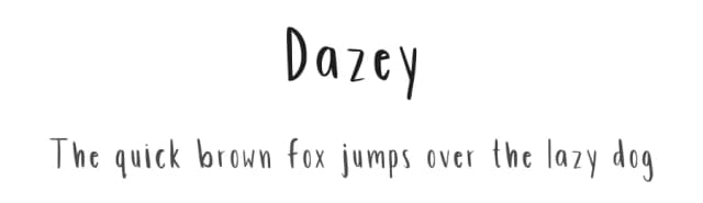 Dazey by Amber — Script Handwritten Font