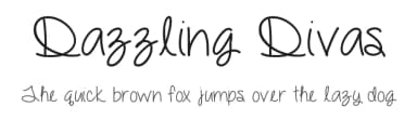 Dazzling Divas by Vanessa Bays — Script Handwritten Font — thumbnail 1