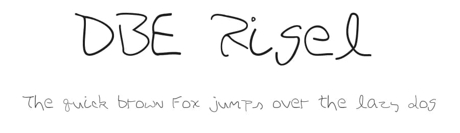 DBE Rigel by Dave Panfili — Script Handwritten Font