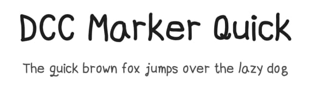 DCC Marker Quick by dccanim — Script Handwritten Font