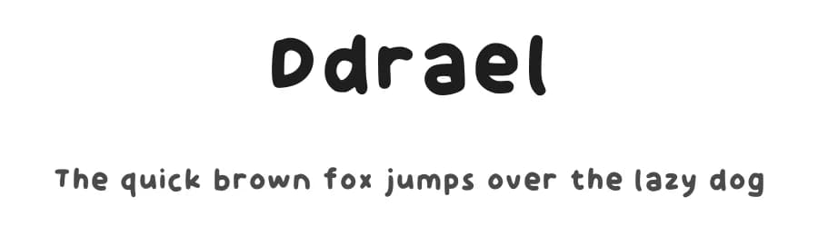 Ddrael by dunee — Script Handwritten Font