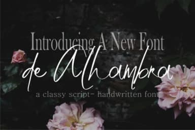 De Alhambra Font by pandastock — Script Handwritten Font — thumbnail 1