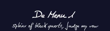 De Manu 1 by Manuel Lage — Script Handwritten Font — thumbnail 2